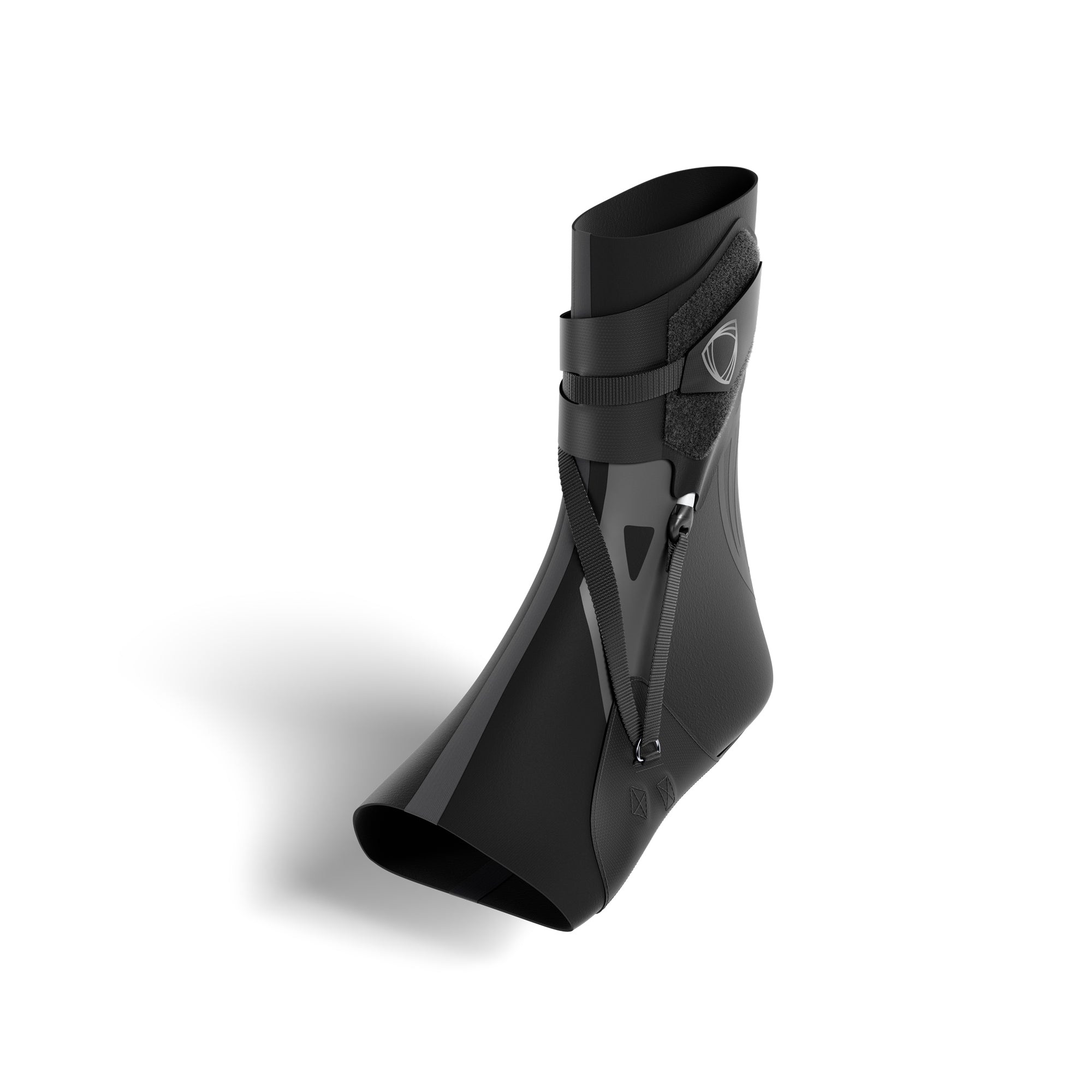 Black ankle brace: The BetterGuard 3.0 best ankle brace for sports ankle support. 3/4 view. #color_black