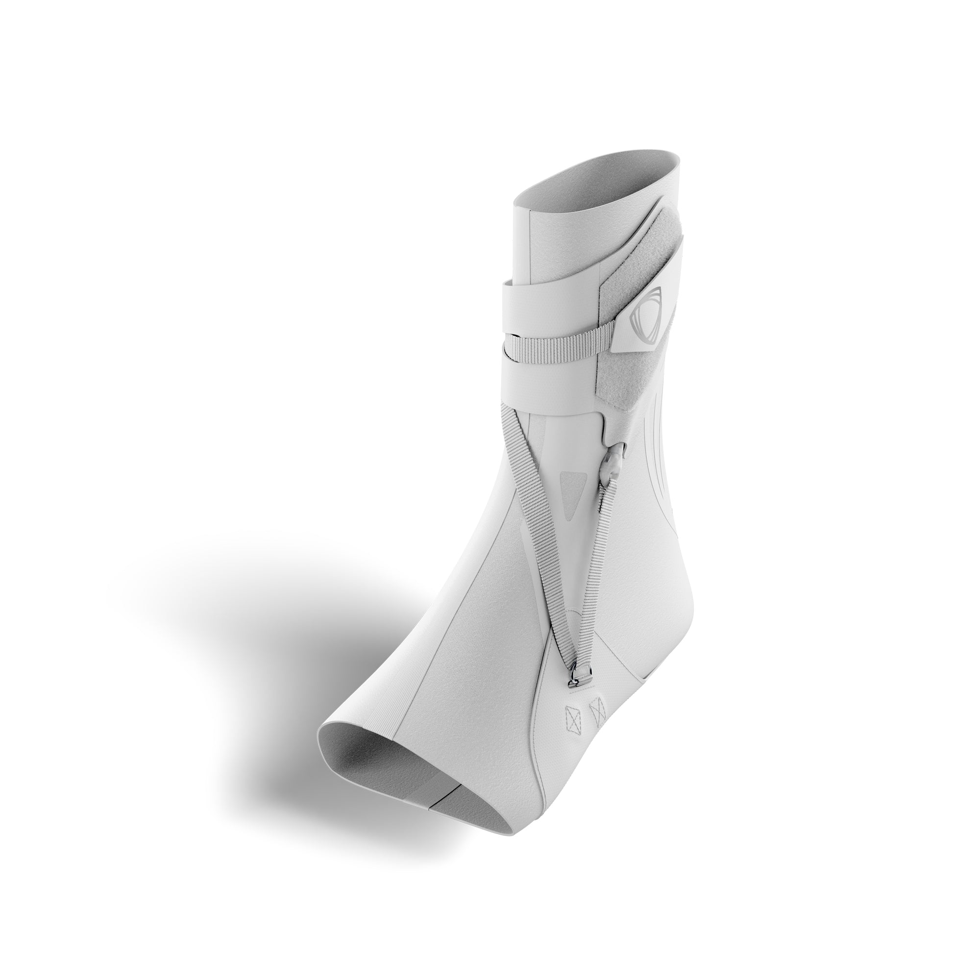 White ankle brace: The BetterGuard 3.0 best ankle brace for sports ankle support. 3/4 view. #color_white