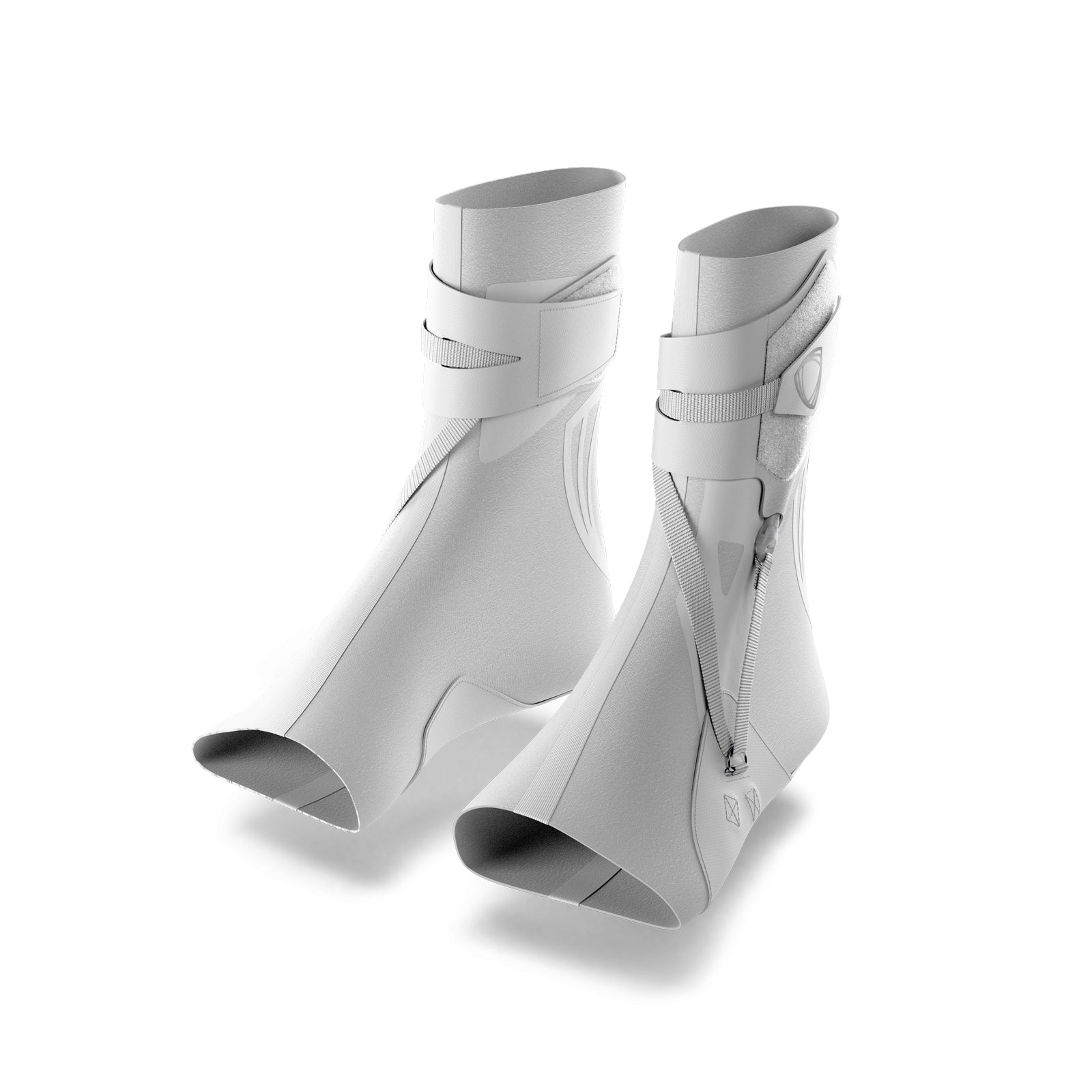 Pair of white ankle braces: The BetterGuard 3.0's are the best ankle braces for sports ankle support. #color_white