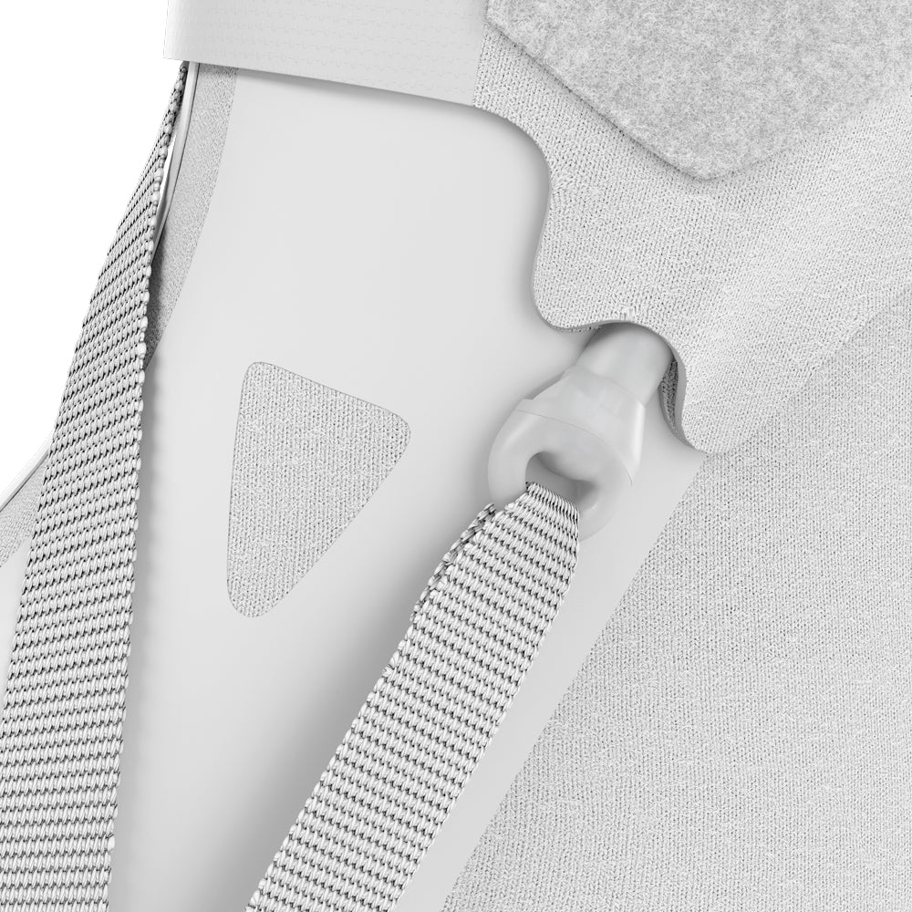 Ankle stabilizer The BetterGuard 3.0 best ankle brace for sports ankle support. Close up view. #color_white