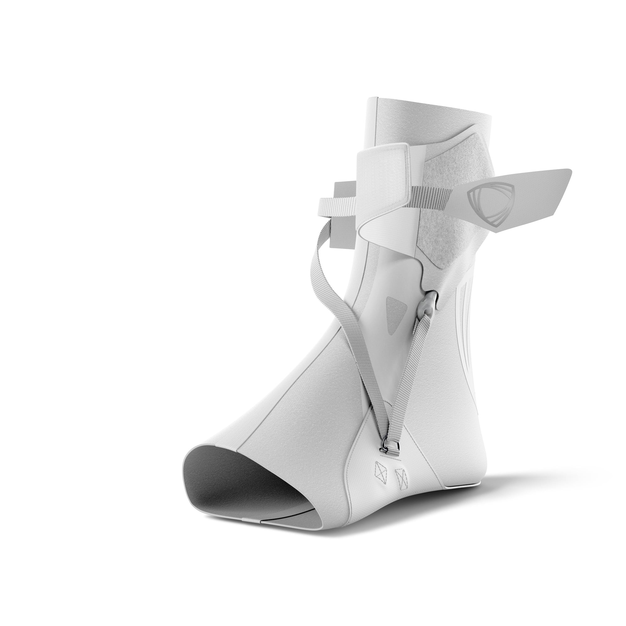 White ankle brace: The BetterGuard 3.0 best ankle brace for sports ankle support. Adjustable straps. #color_white