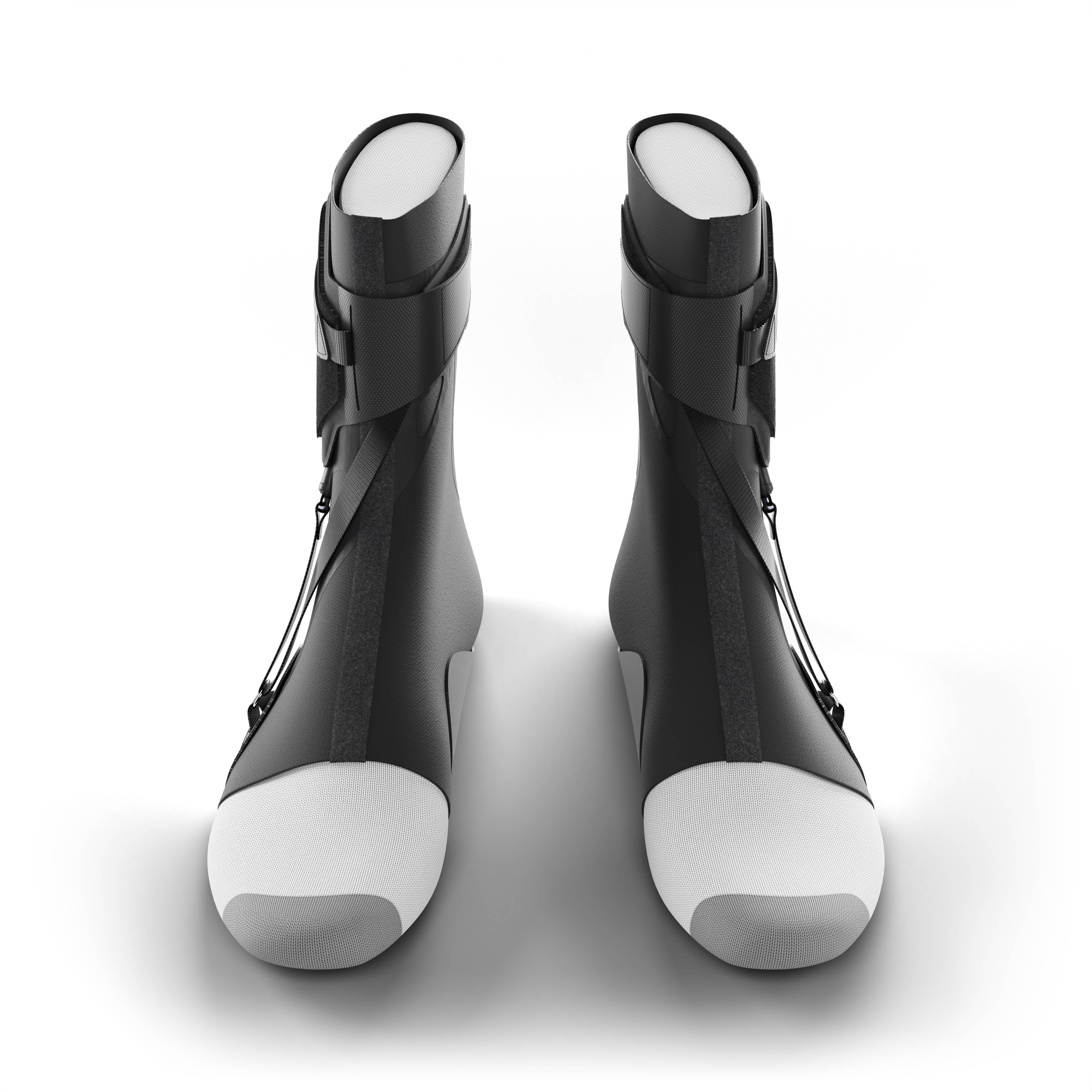 Pair of the best ankle braces for all sports ankle support. Front view. #color_black