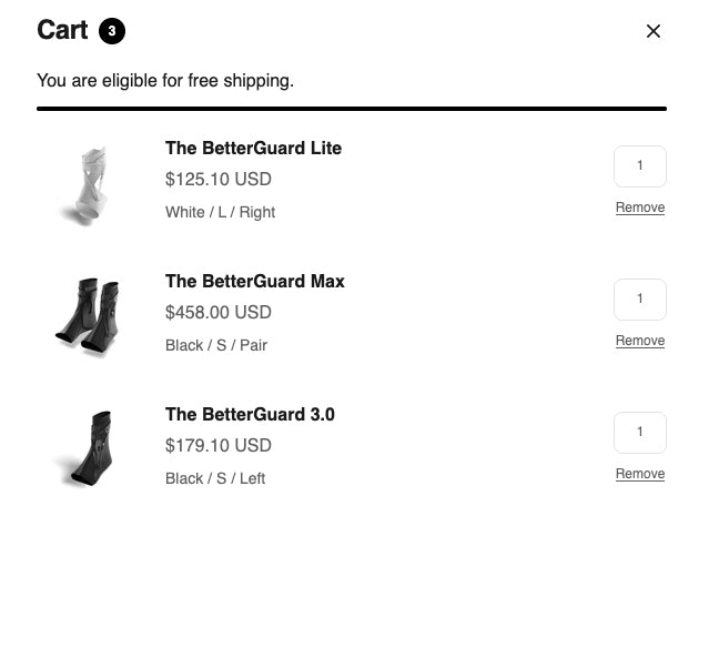 Betterguards ankle brace HSA FSA payment