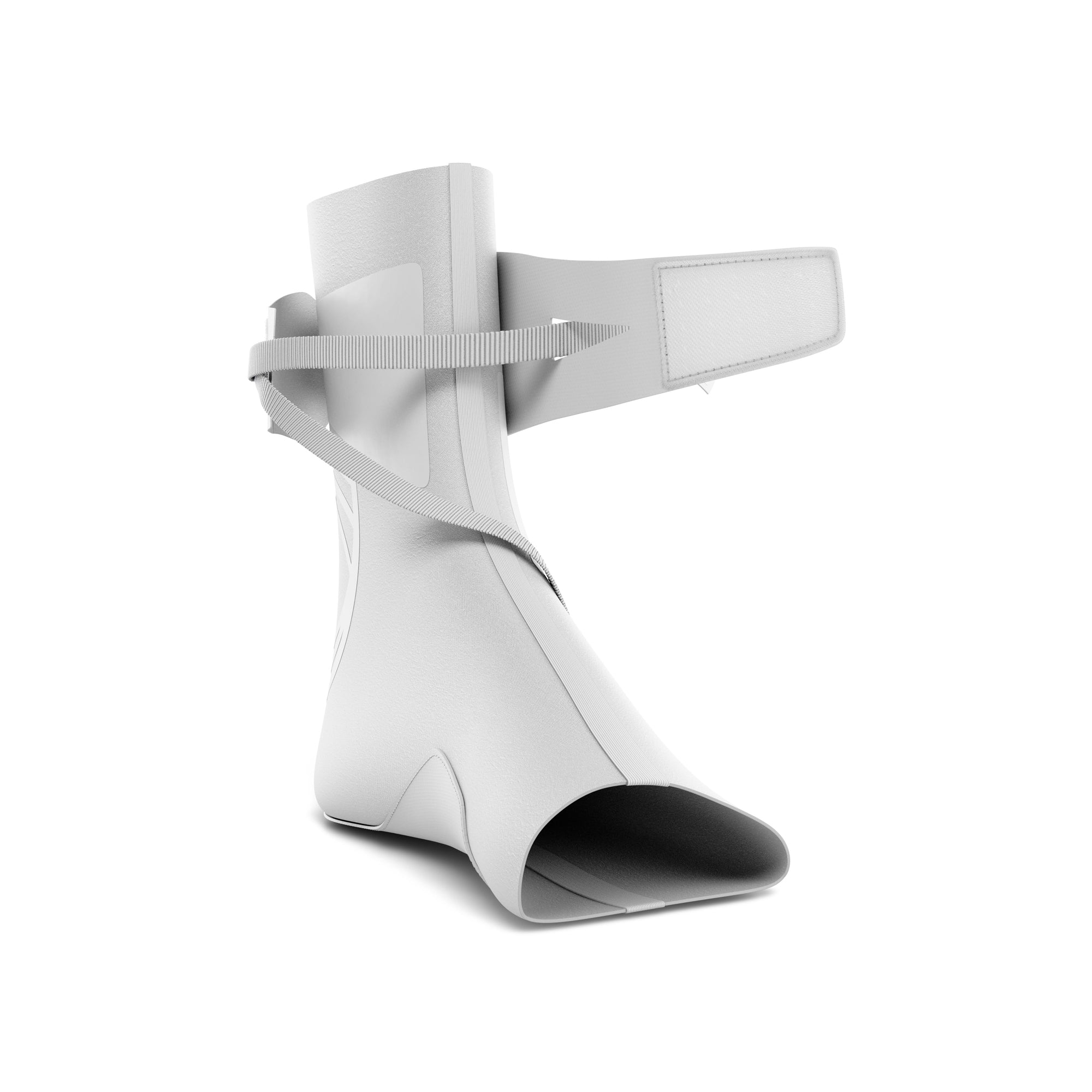 White ankle brace with adjustable straps for perfect fit: The BetterGuard 3.0 best ankle brace for sports ankle support. #color_white