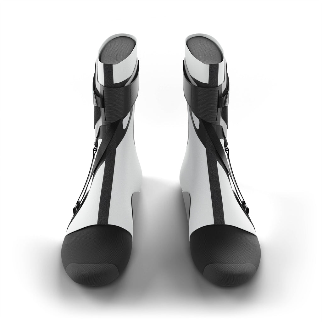 Pair of the best ankle braces for all sports ankle support. Front view. #color_gray