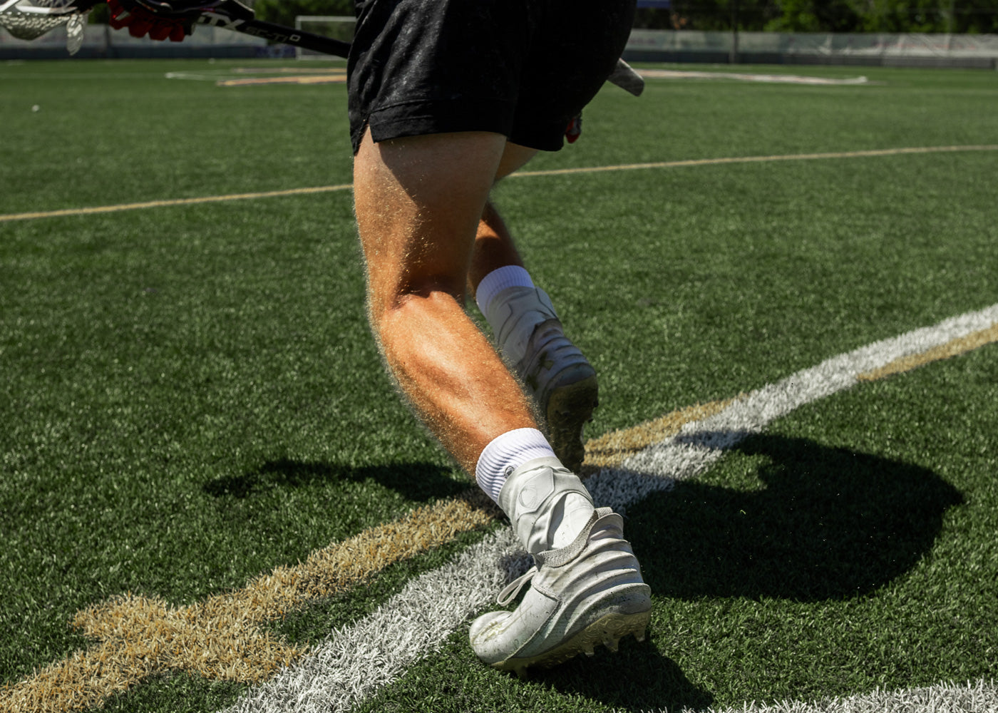 Lacrosse ankle brace for foot and ankle joint mobility
