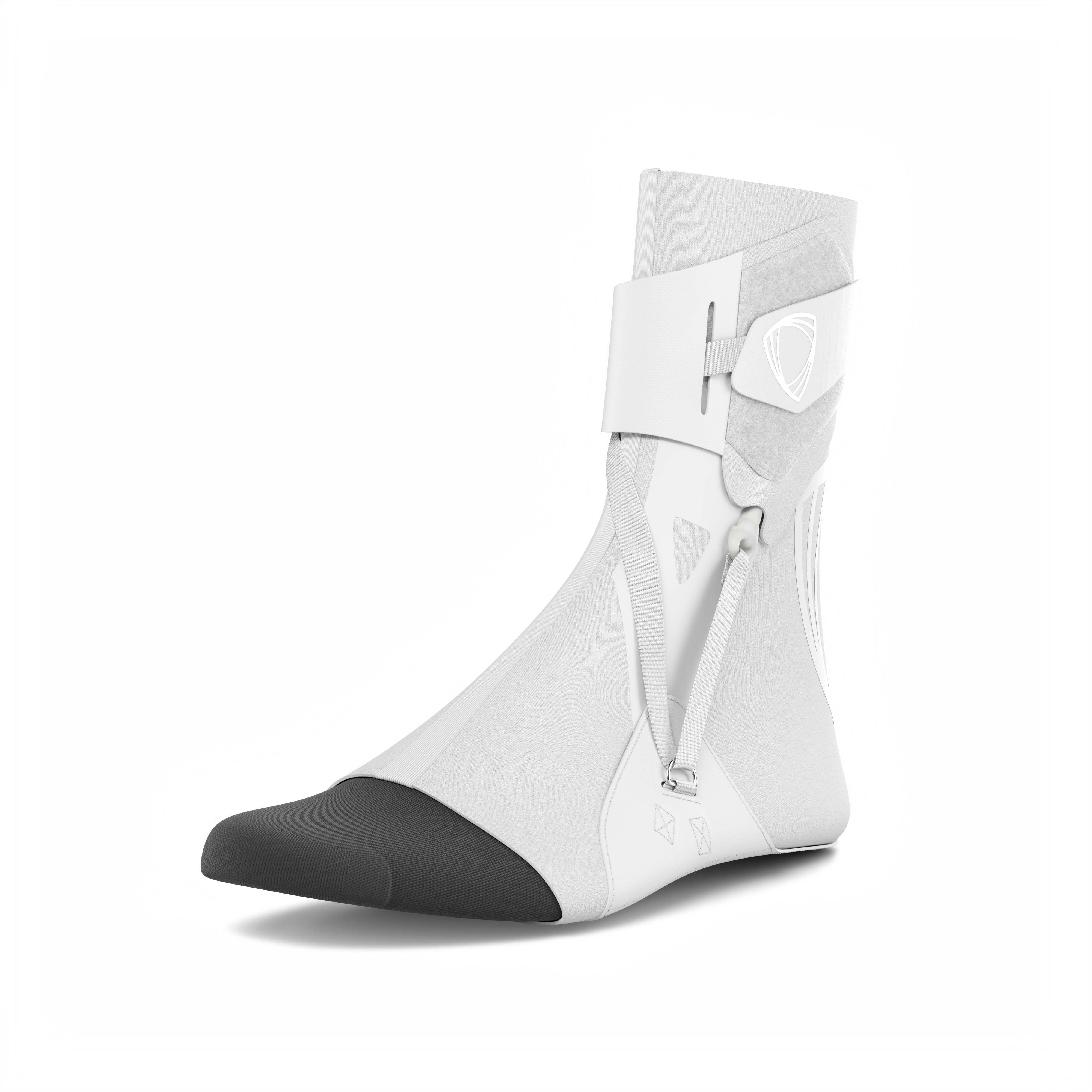 The BetterGuard 2.0 best ankle brace for all sports ankle support. White ankle brace. 3/4 view. #color_white